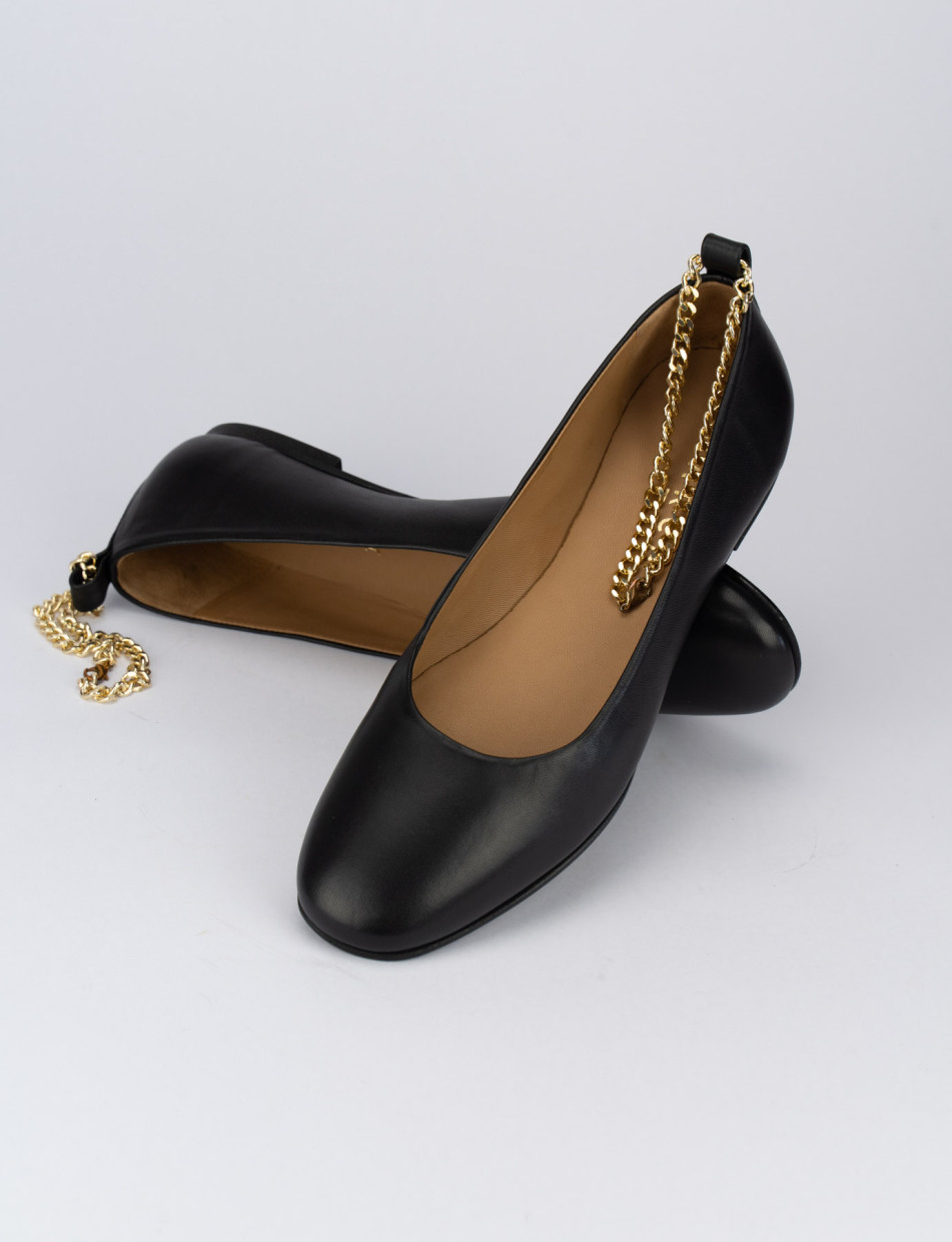 Ballerine tacco 1cm pelle nero