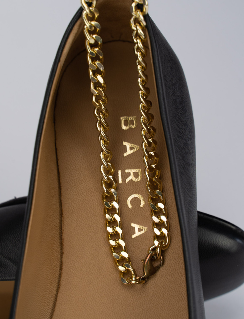 Ballerine tacco 1cm pelle nero