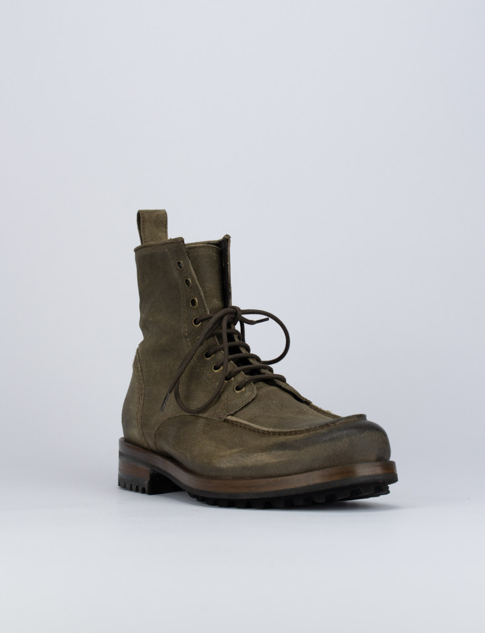 Combat boots beige chamois