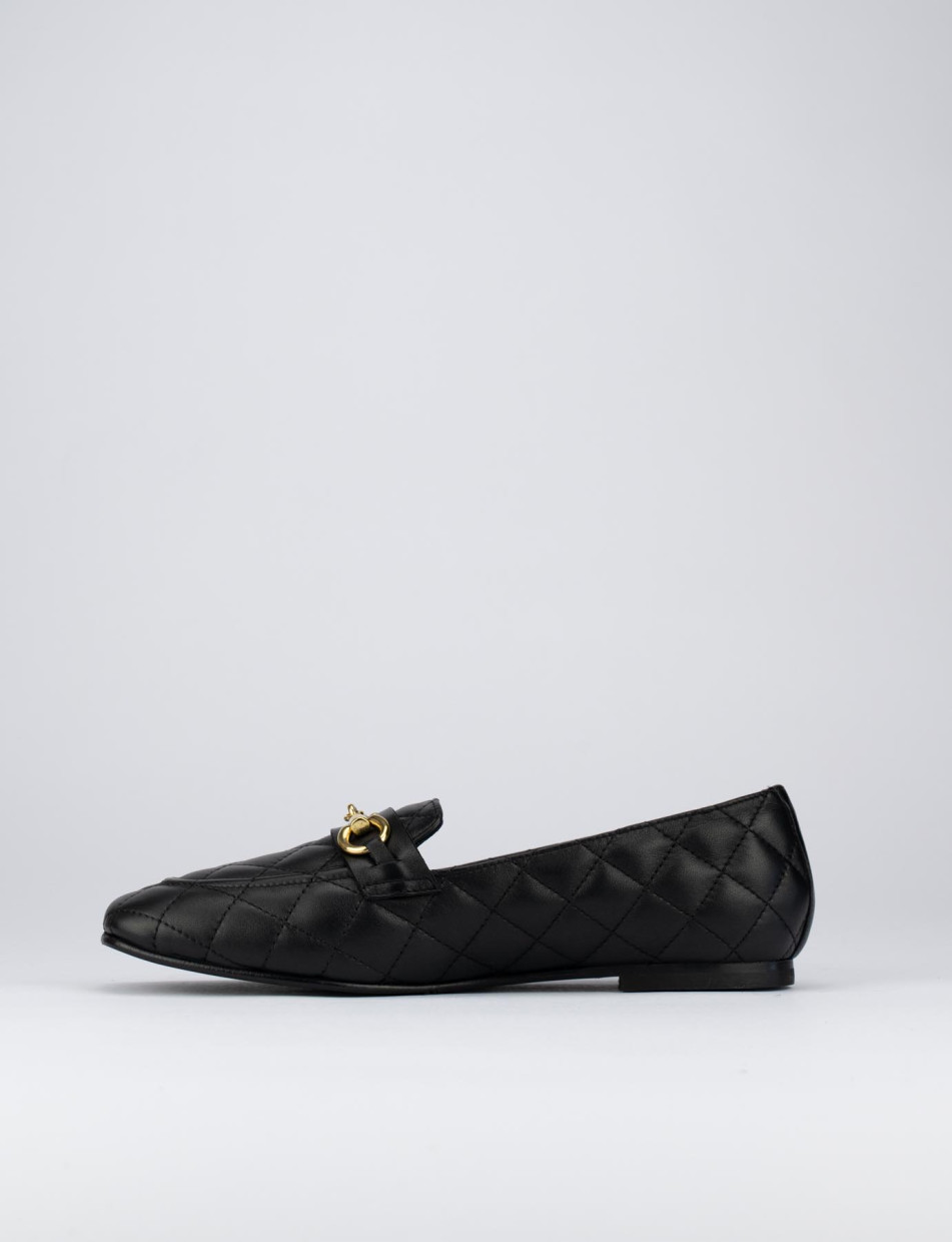 Mocassini tacco 2cm pelle nero
