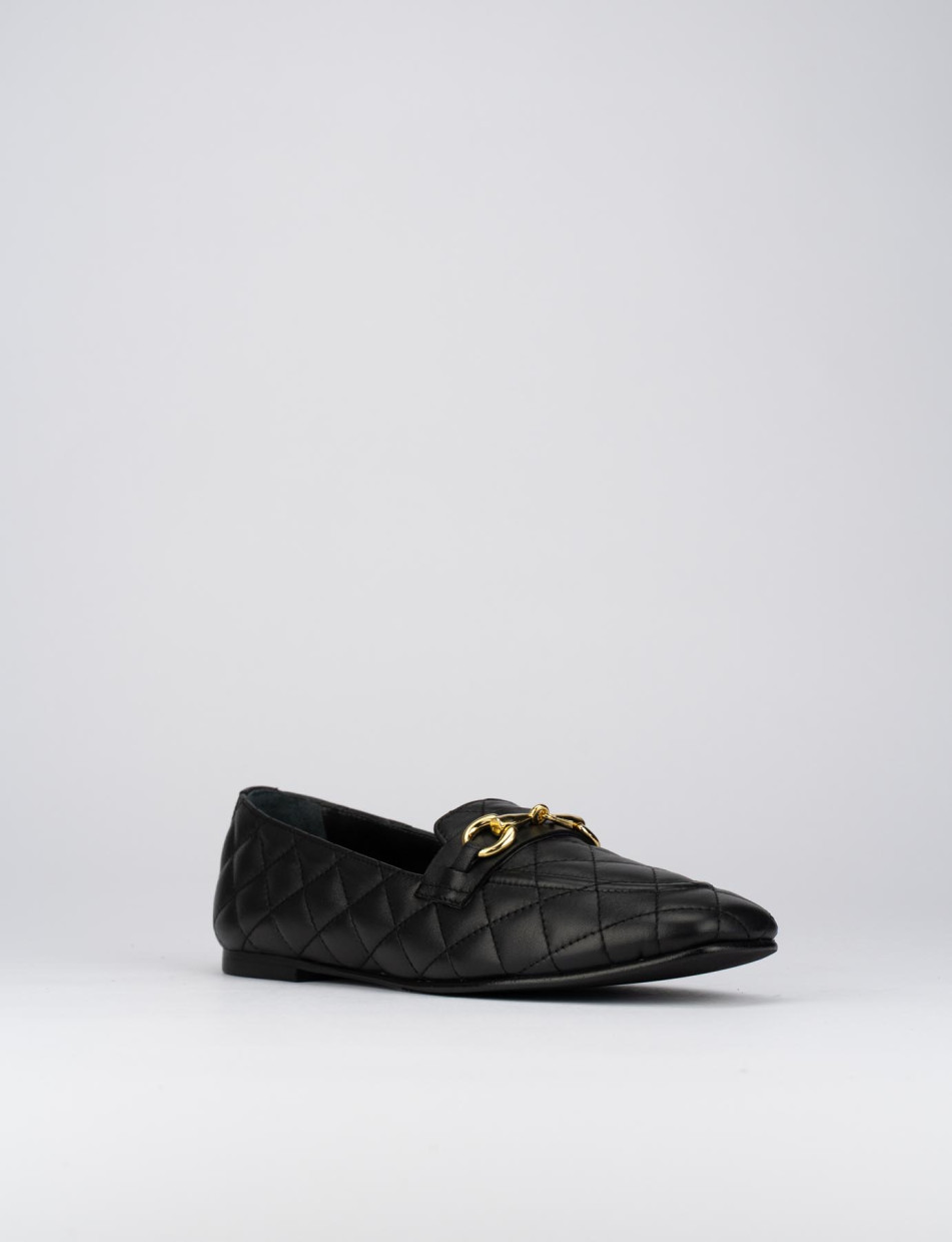 Mocassini tacco 2cm pelle nero