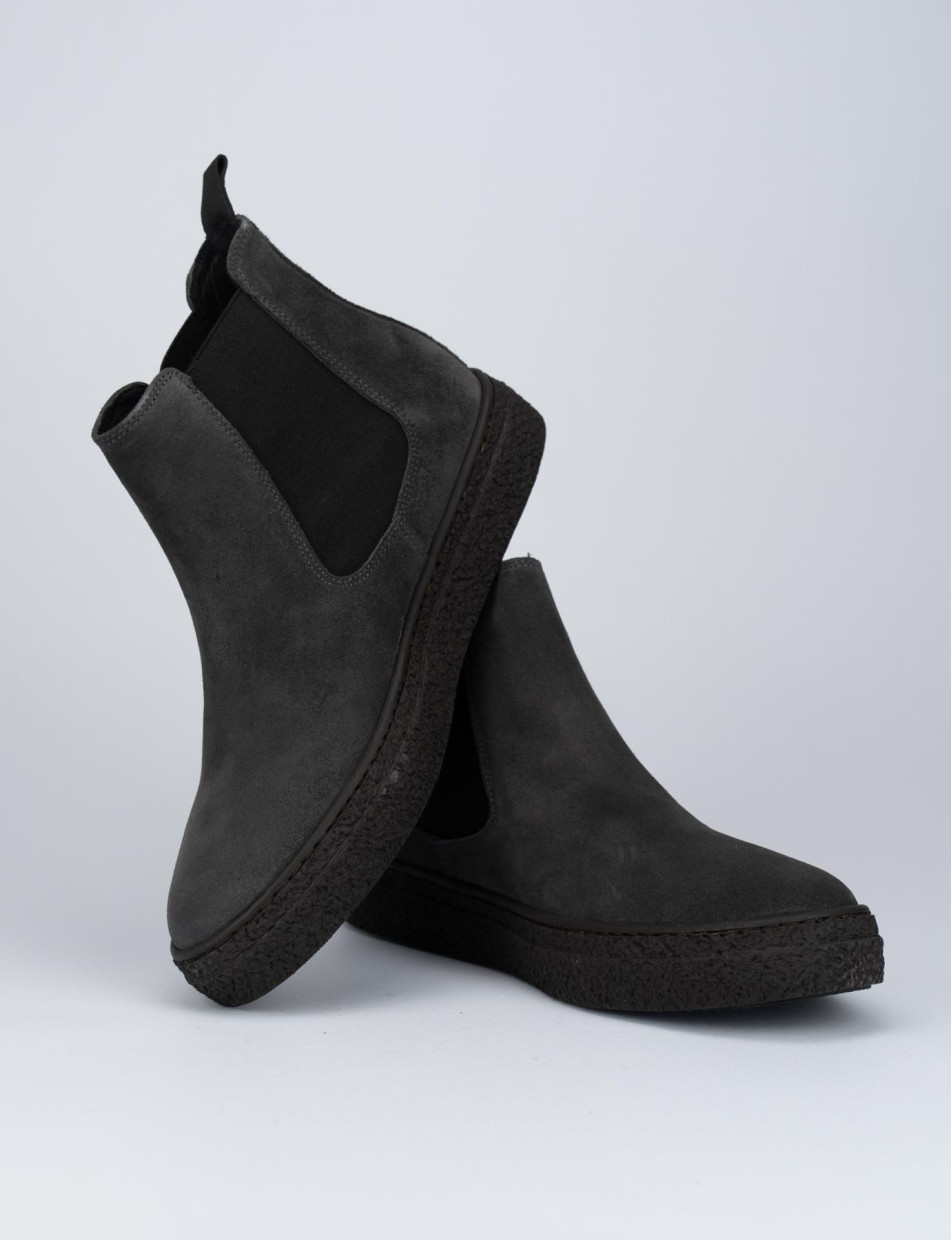 Ankle boots grey chamois