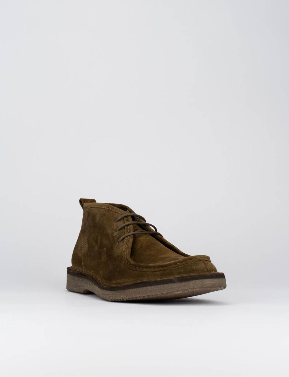 Combat boots brown chamois