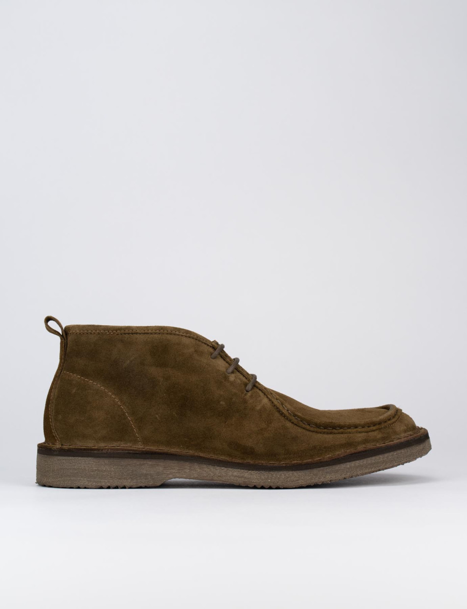 Combat boots brown chamois