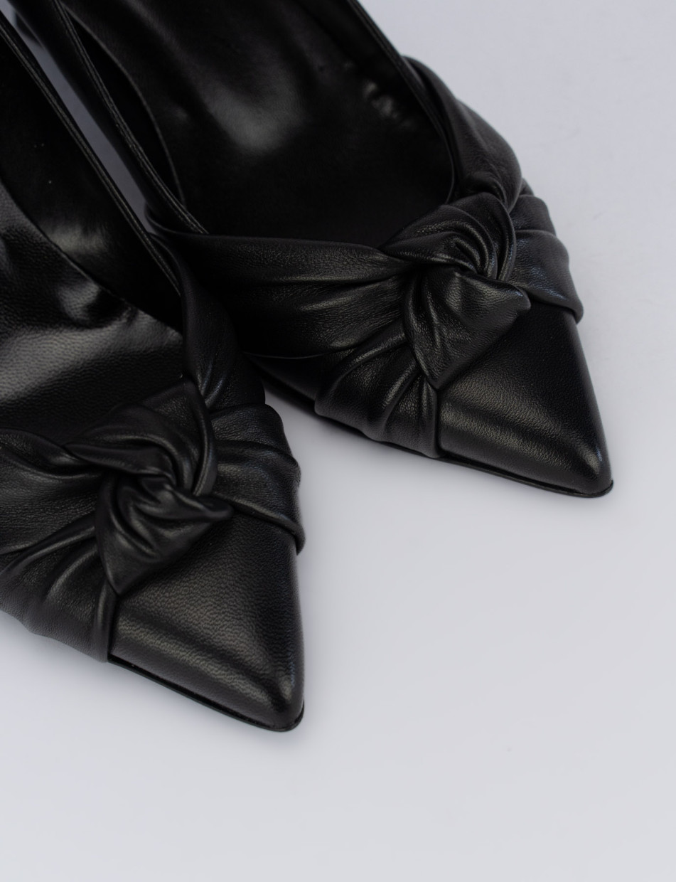 Pumps heel 5 cm black leather