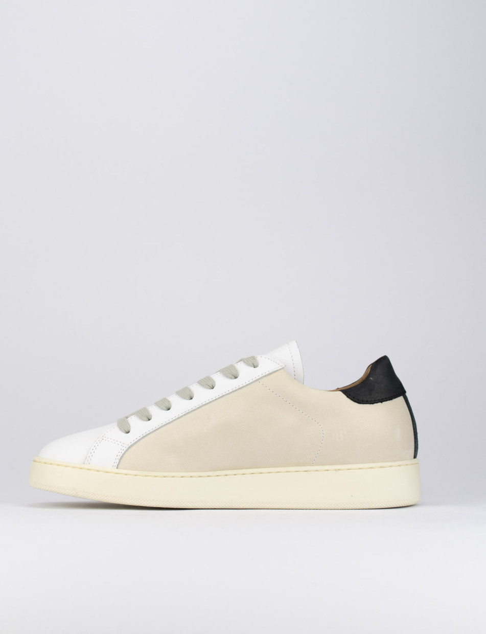 Sneakers pelle beige