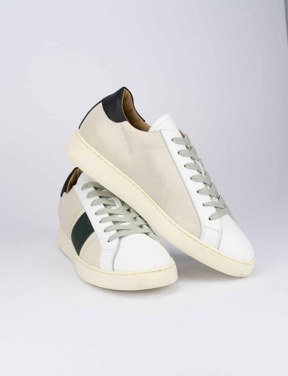 Sneakers pelle beige