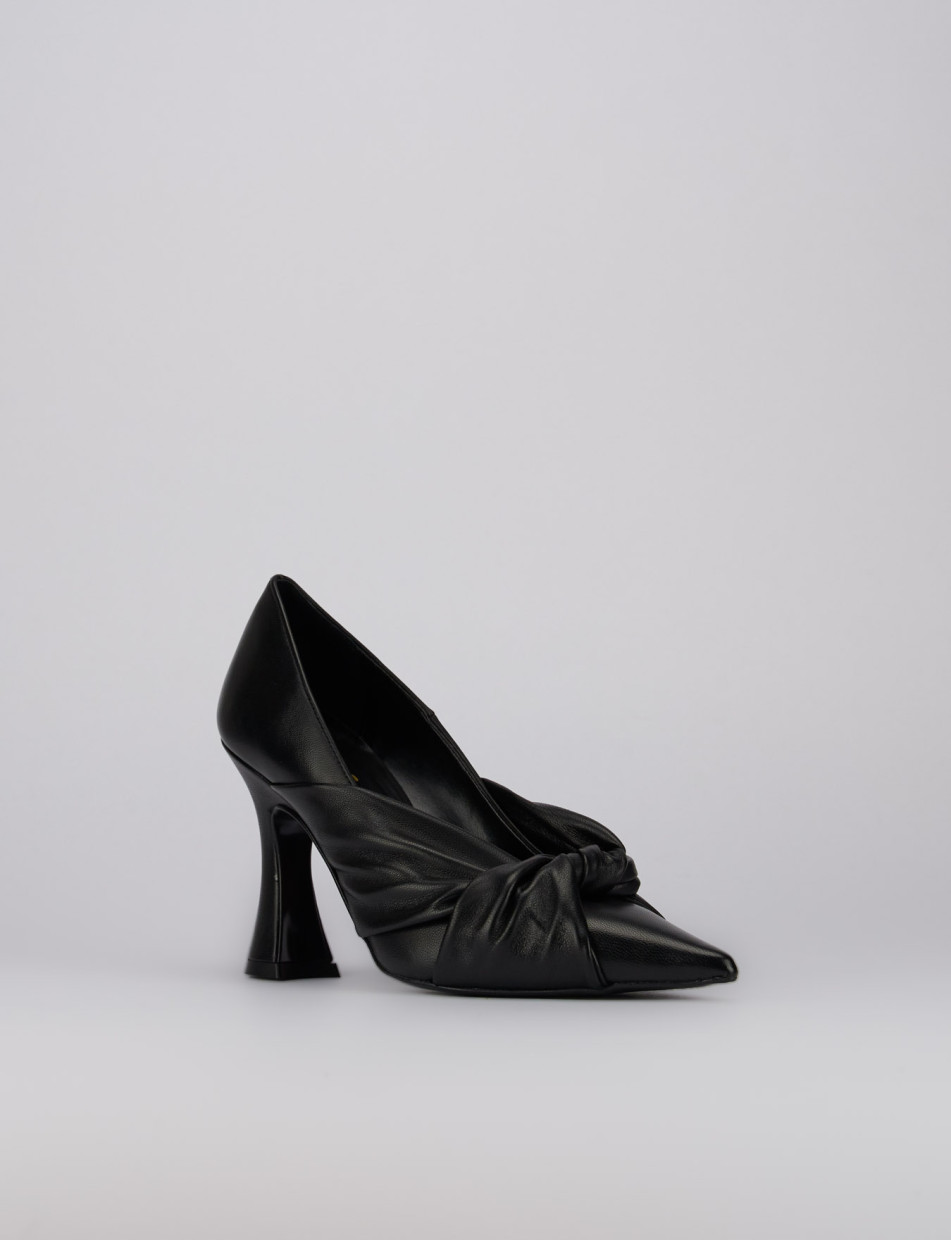 Decoltè tacco 9cm nero pelle