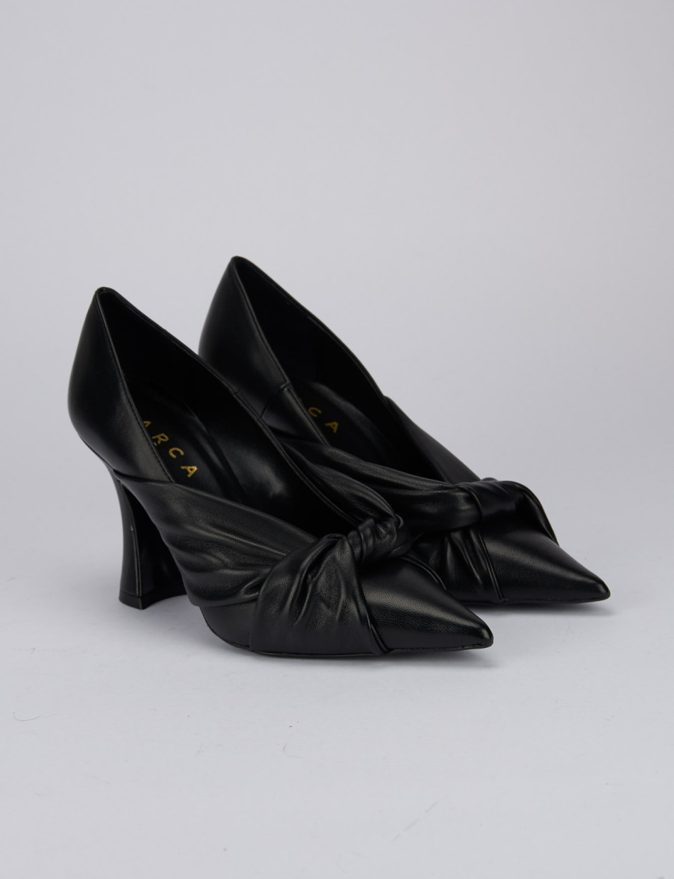 Decoltè tacco 9cm nero pelle