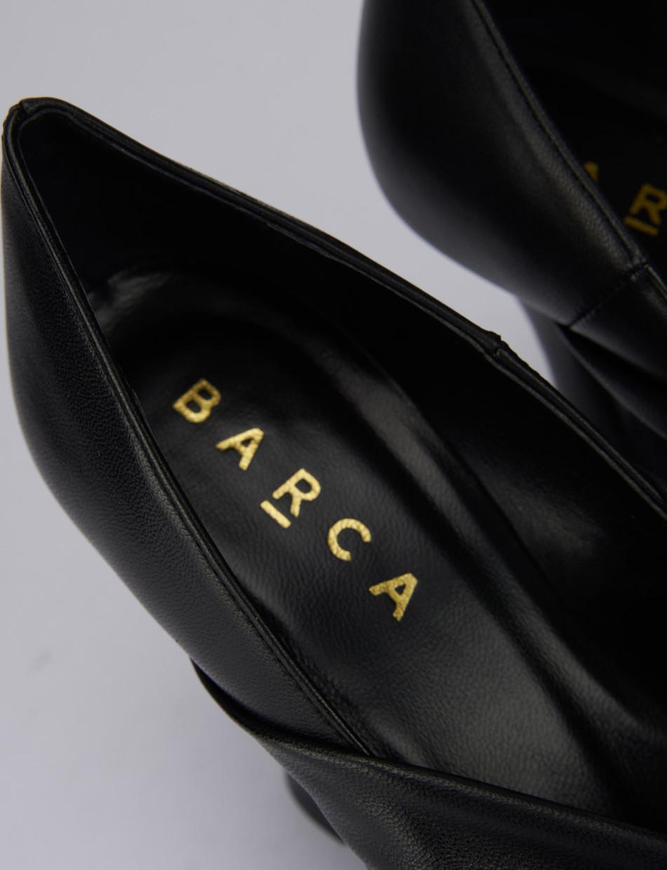 Decoltè tacco 9cm nero pelle