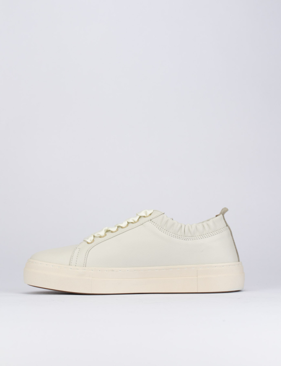 Sneakers pelle beige