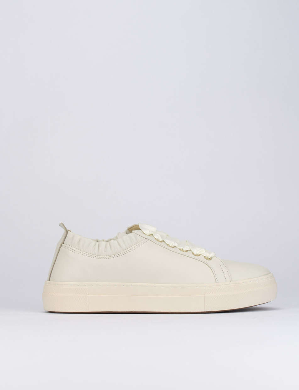 Sneakers pelle beige