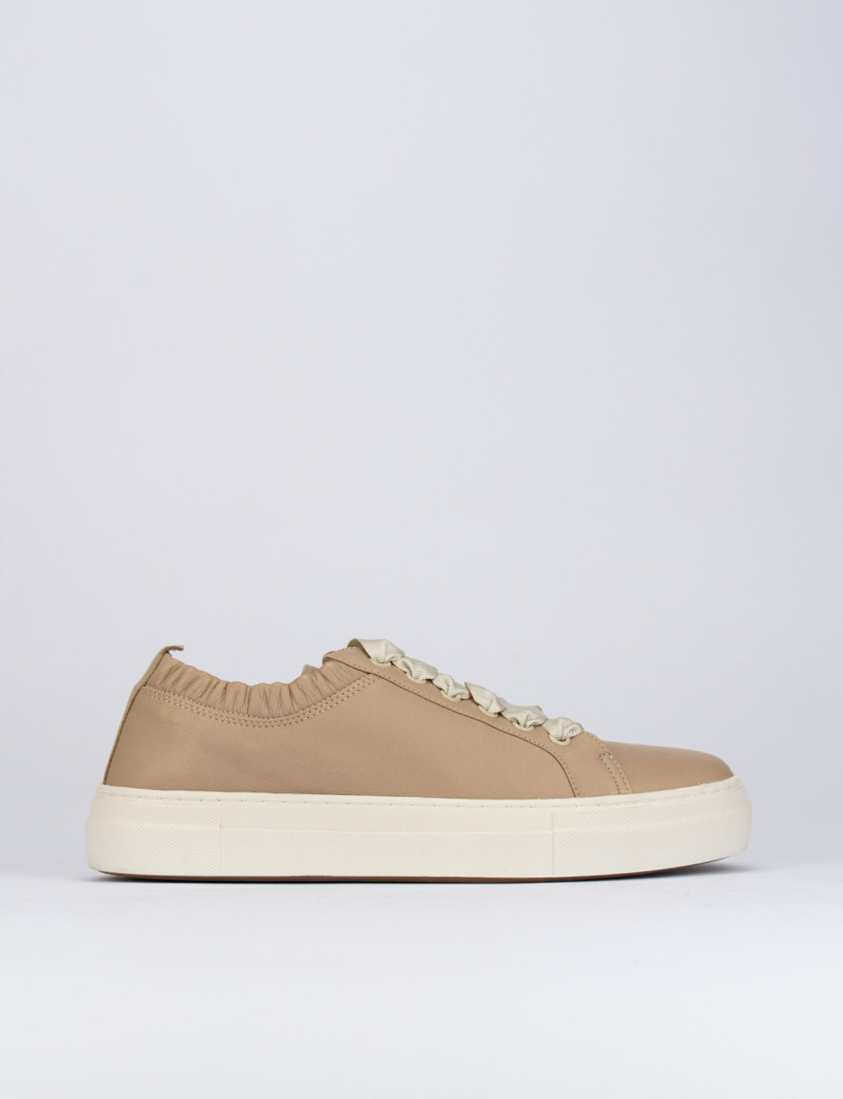 Sneakers pelle beige