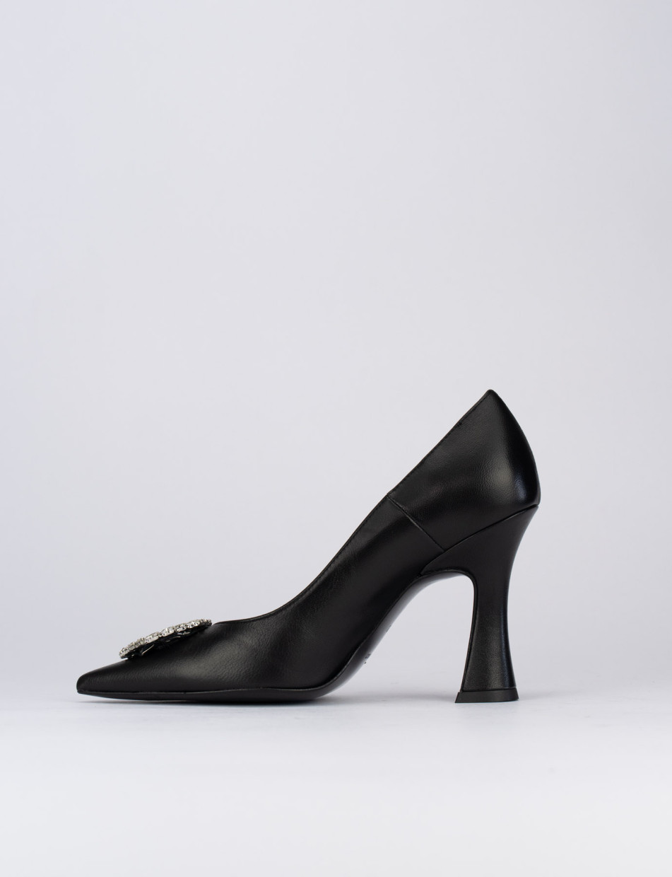 Pumps heel 9 cm black leather