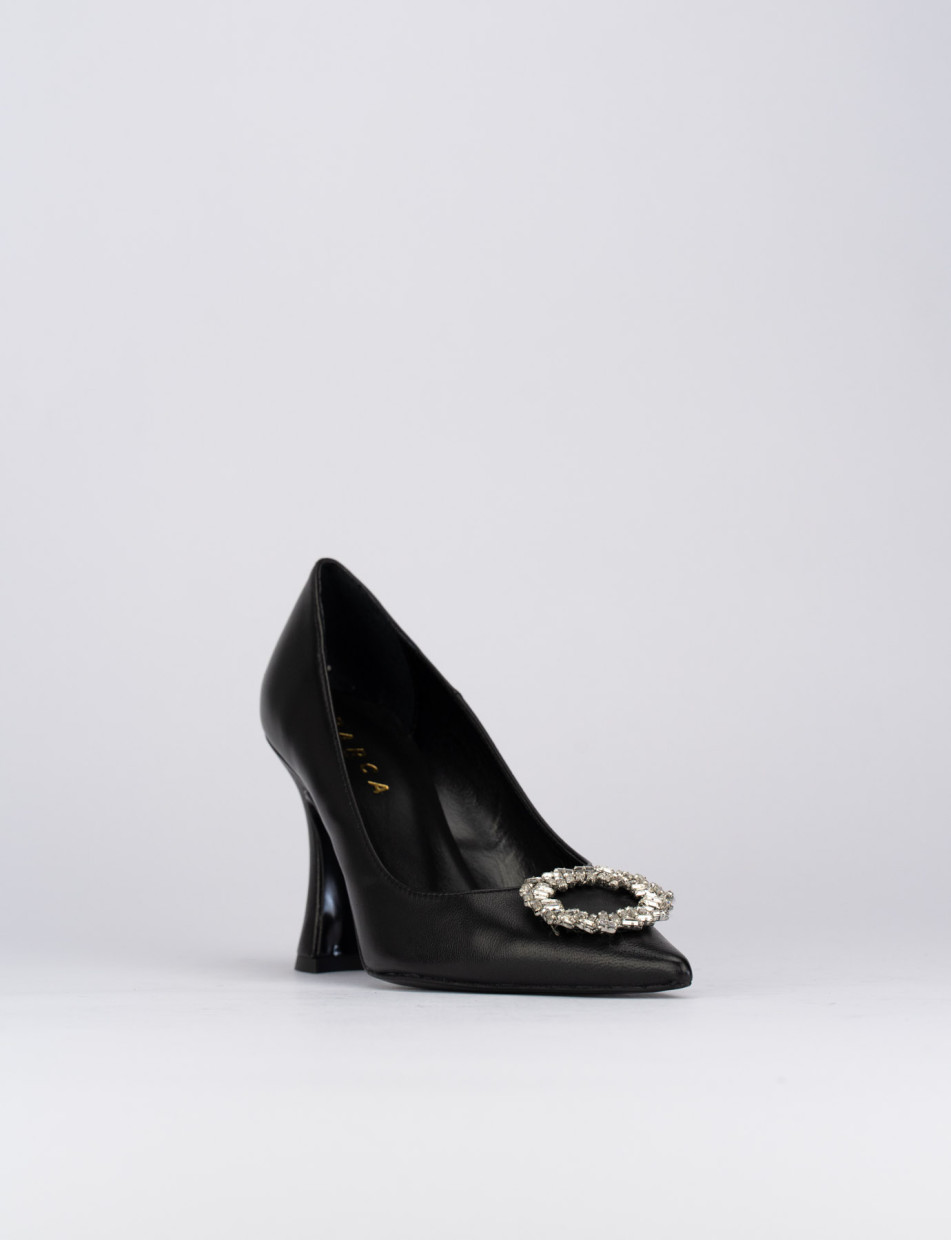 Pumps heel 9 cm black leather