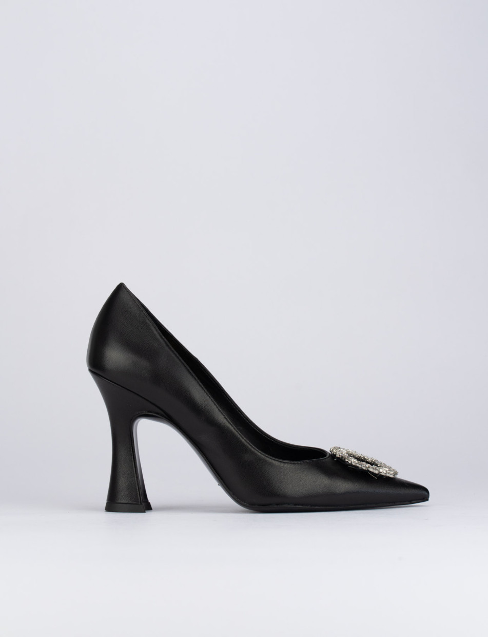 Pumps heel 9 cm black leather