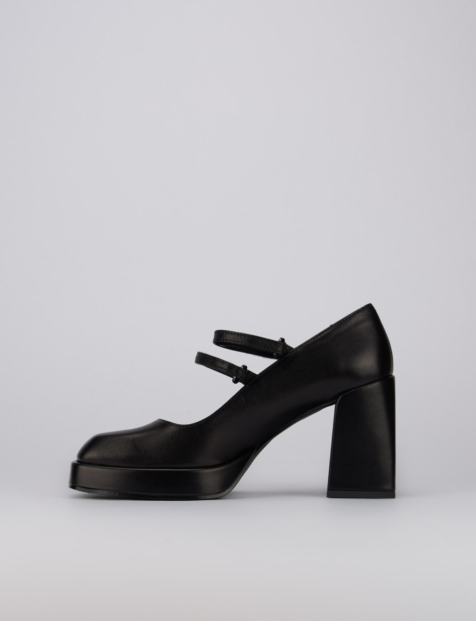 Pumps heel 8 cm black leather