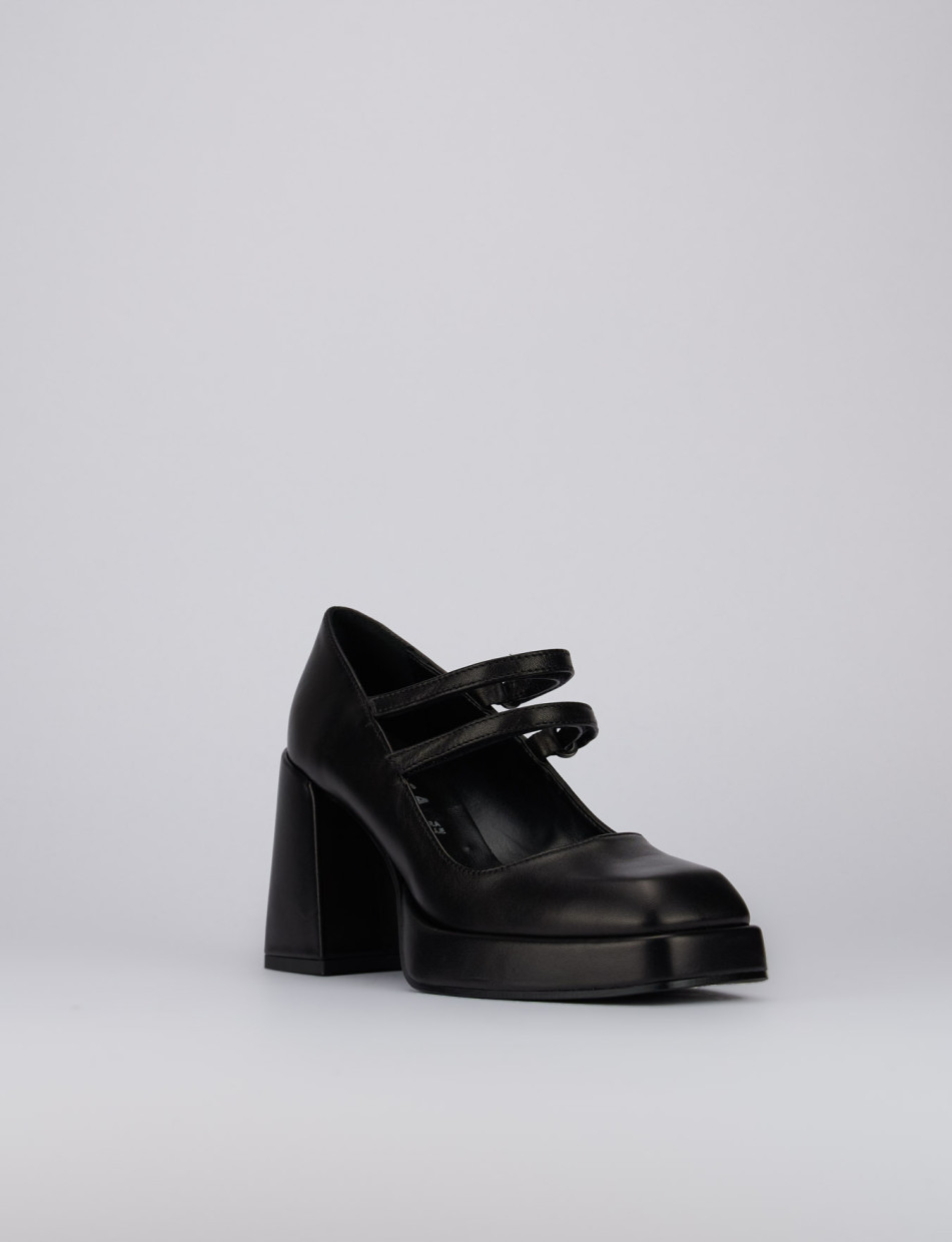 Pumps heel 8 cm black leather