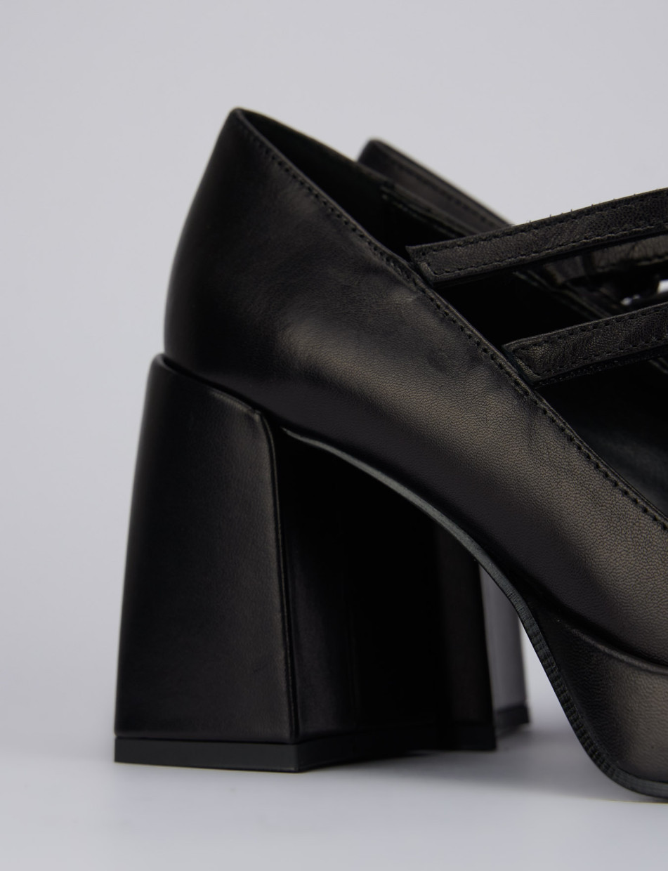 Pumps heel 8 cm black leather