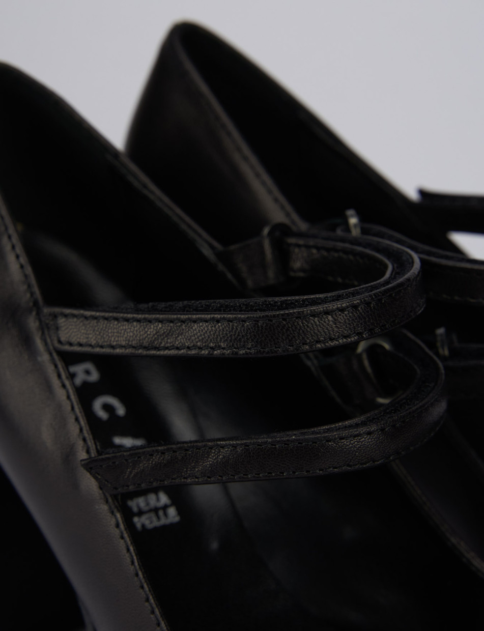 Pumps heel 8 cm black leather