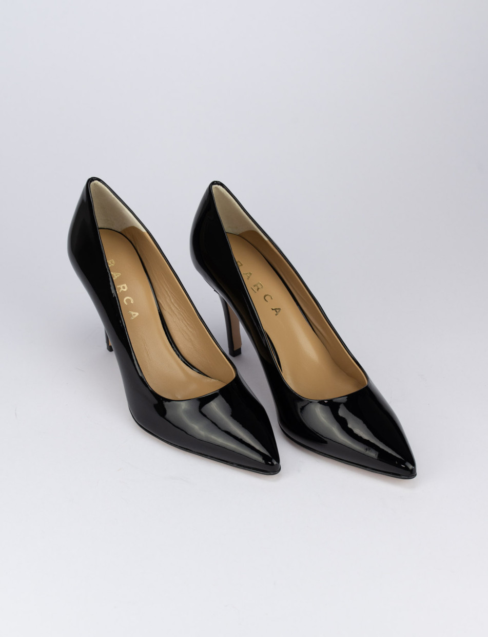 Pumps heel 7 cm black varnish