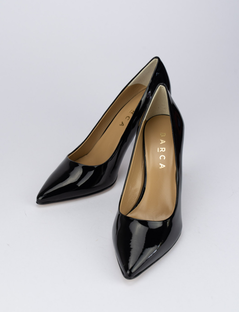 Pumps heel 7 cm black varnish