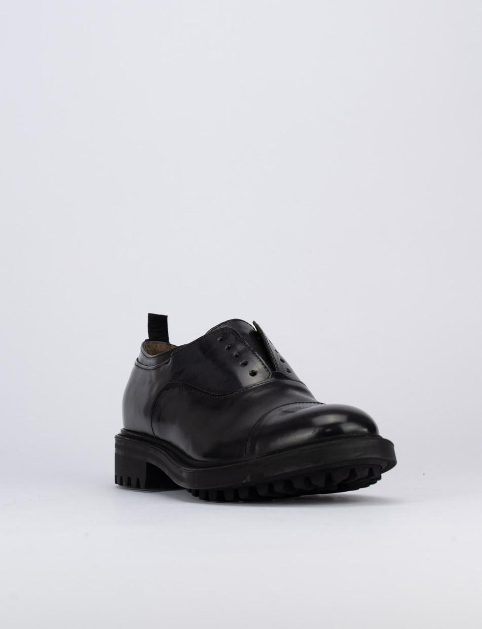 Scarpa no lace tacco 2cm nero pelle