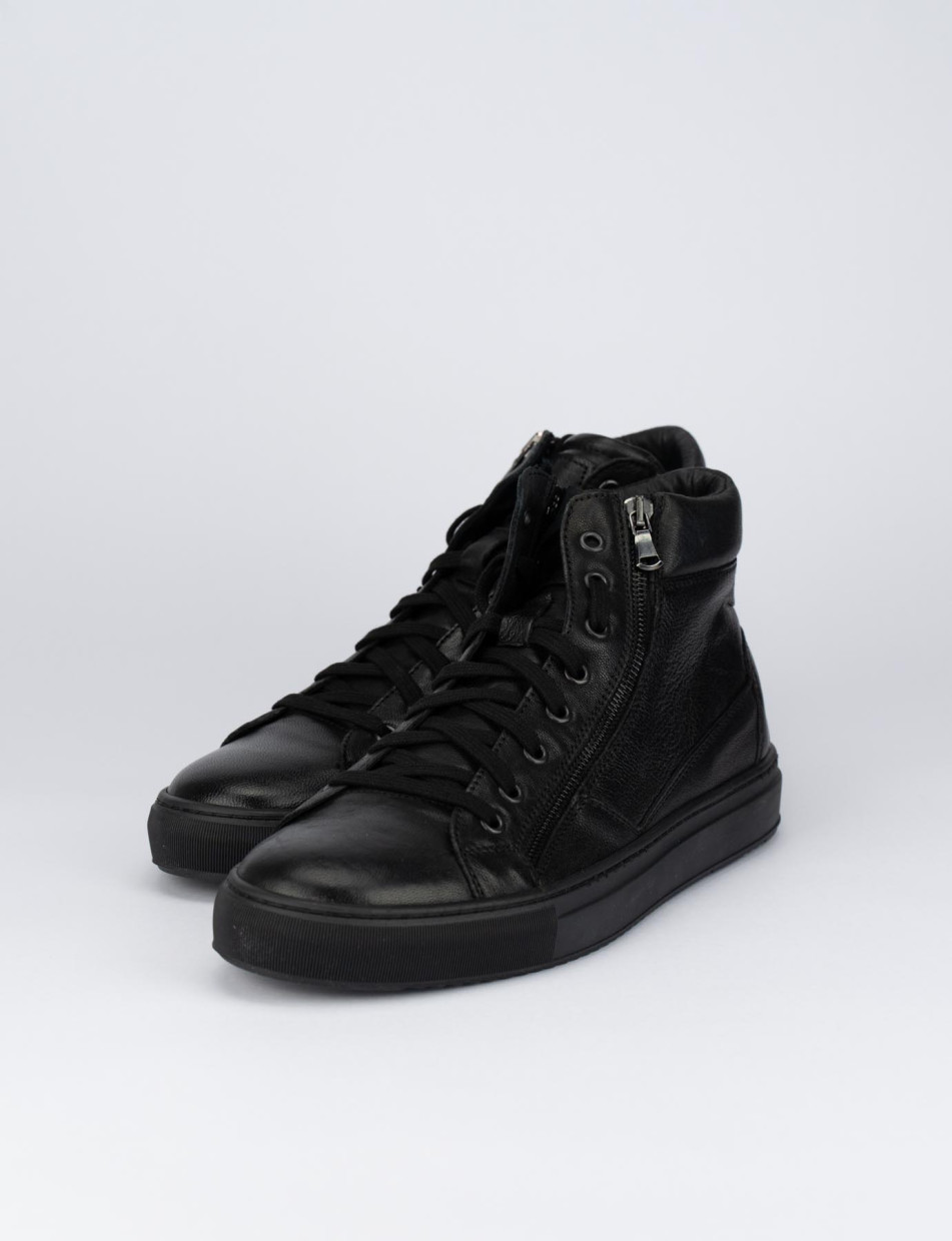 Sneakers pelle nero