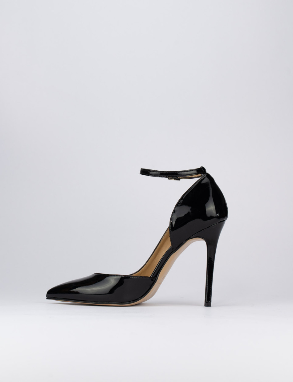 Pumps heel 10 cm black varnish