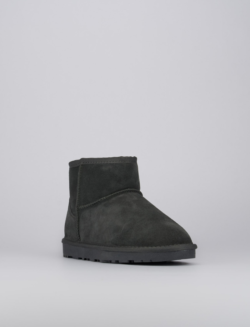 Low heel ankle boots woman heel 1 cm grey chamois Barca Stores