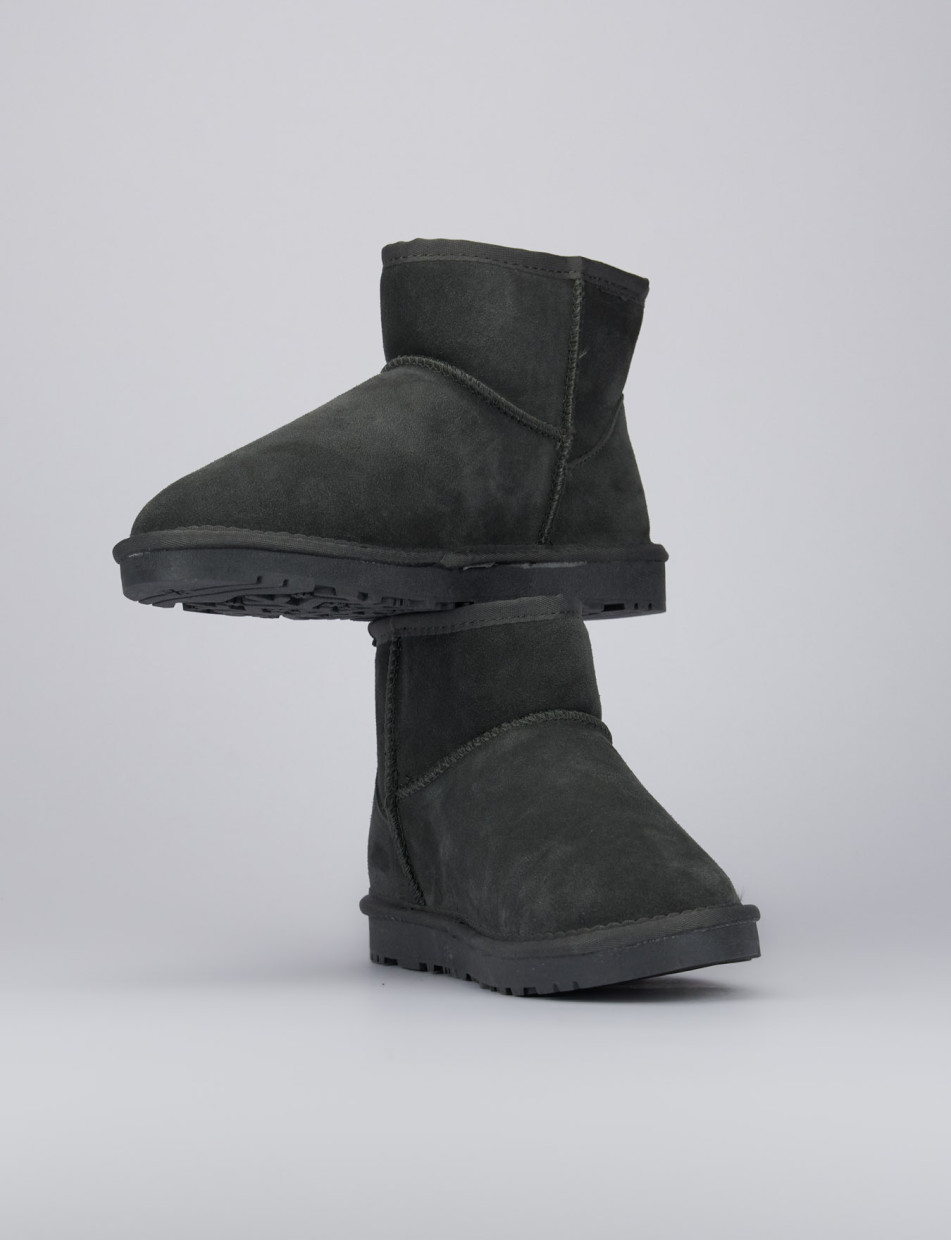 Low heel ankle boots woman heel 1 cm grey chamois Barca Stores