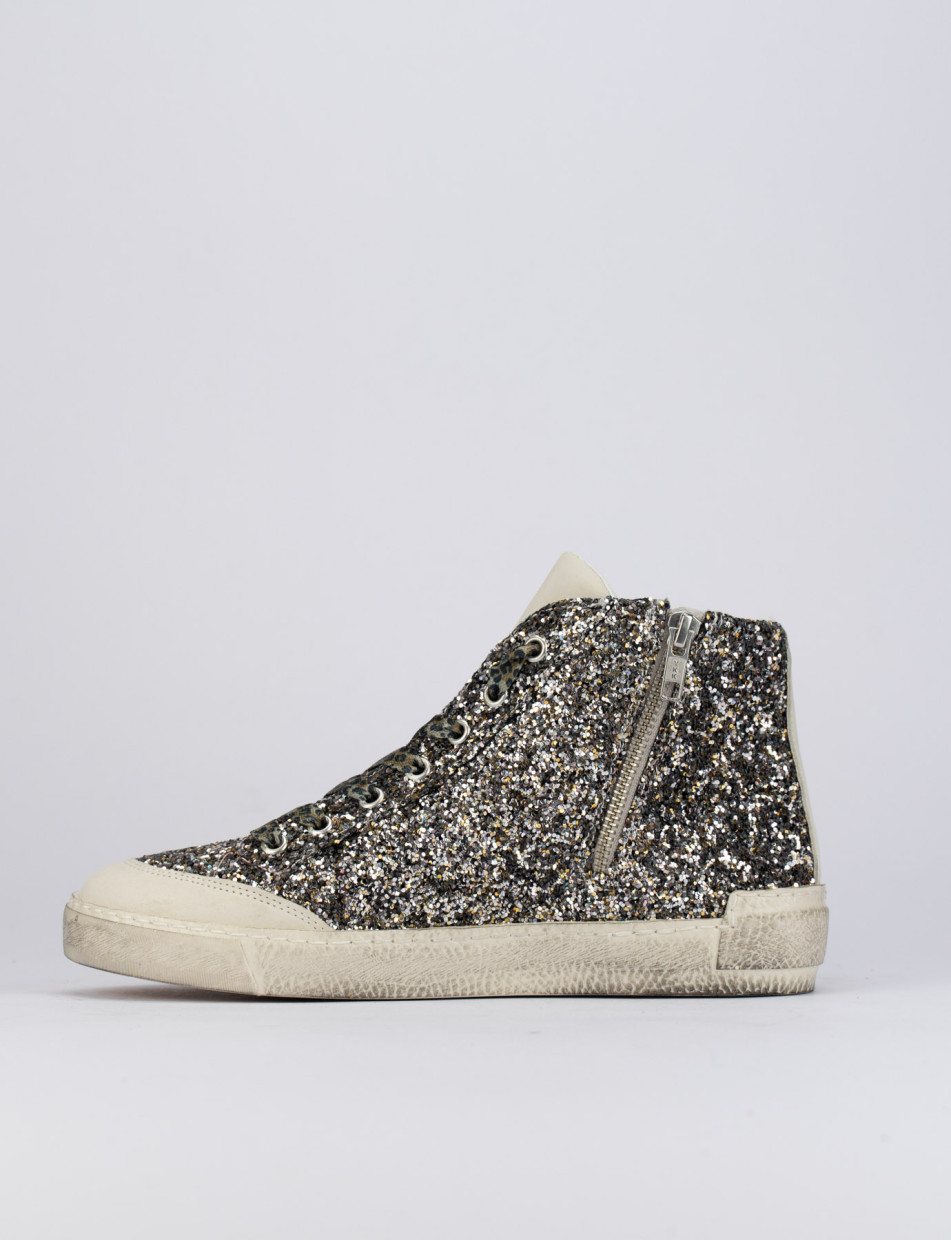 Sneakers silver glitter