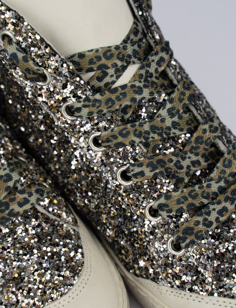Sneakers sale glitter argento