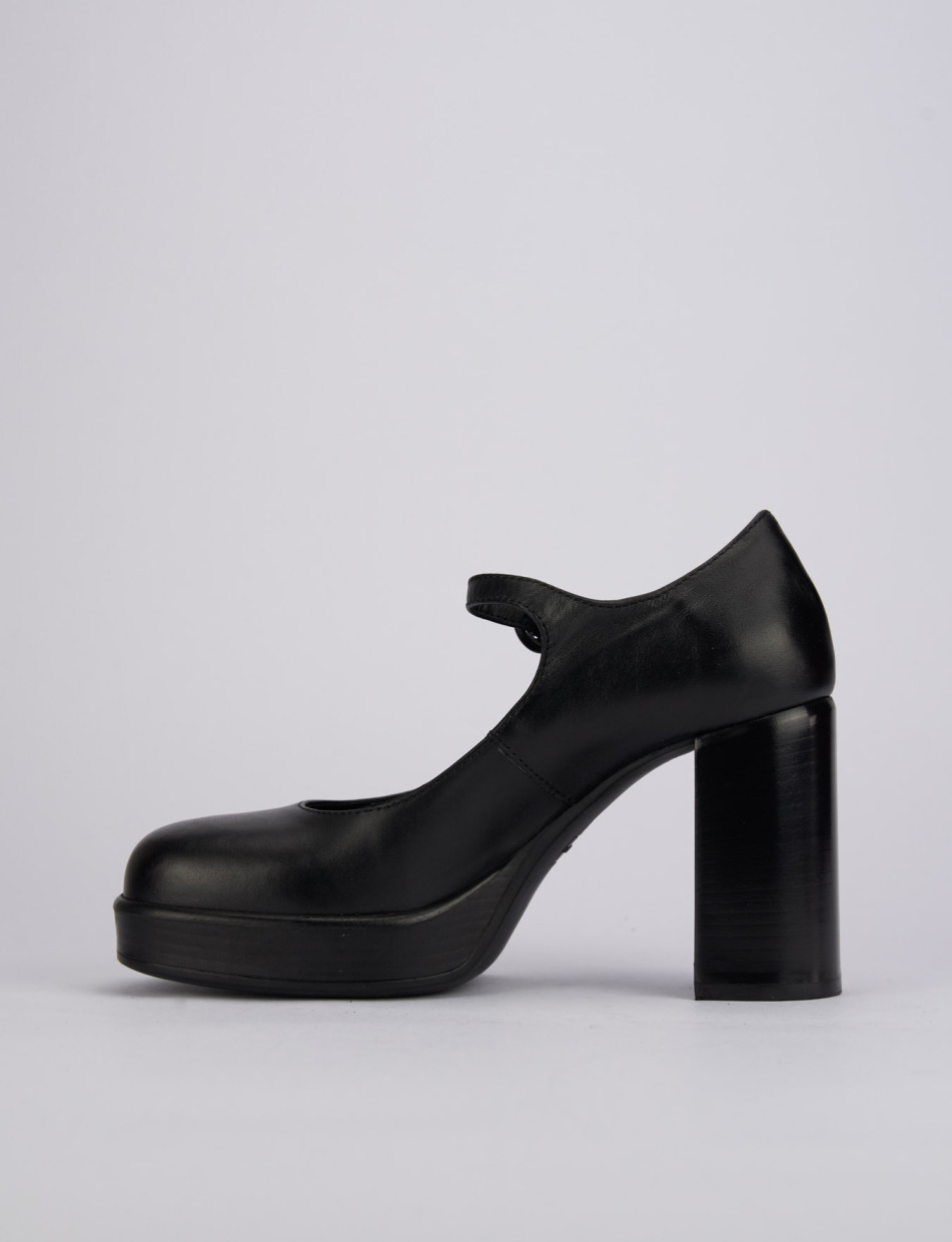 Pumps heel 9 cm black leather