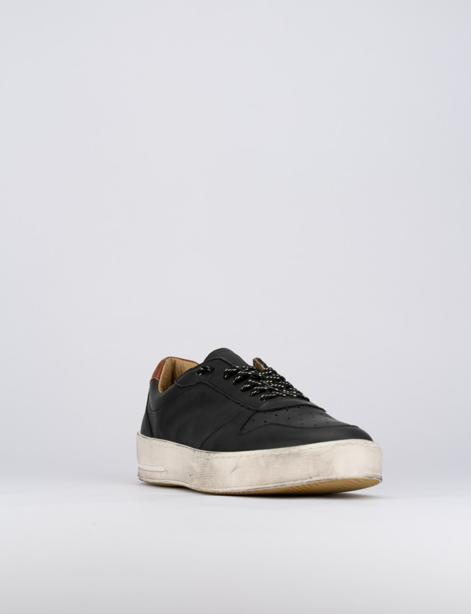 Sneakers pelle nero