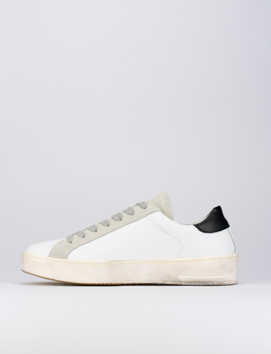 Sneakers pelle bianco