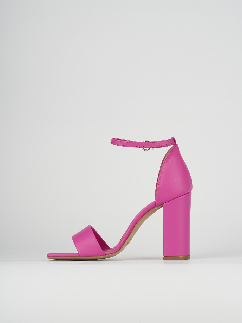 Sandali tacco 8cm pelle rosa