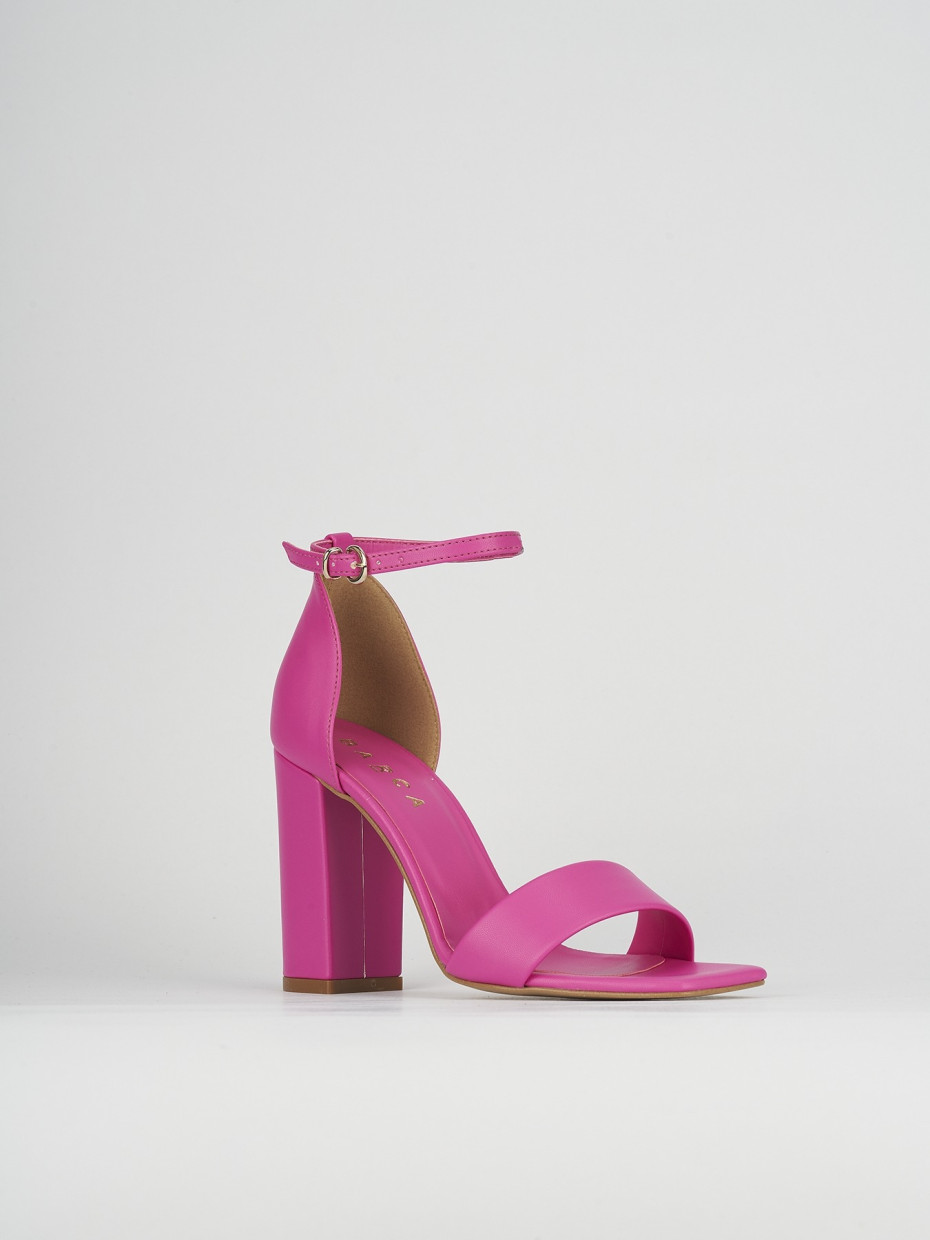 Sandali tacco 8cm pelle rosa