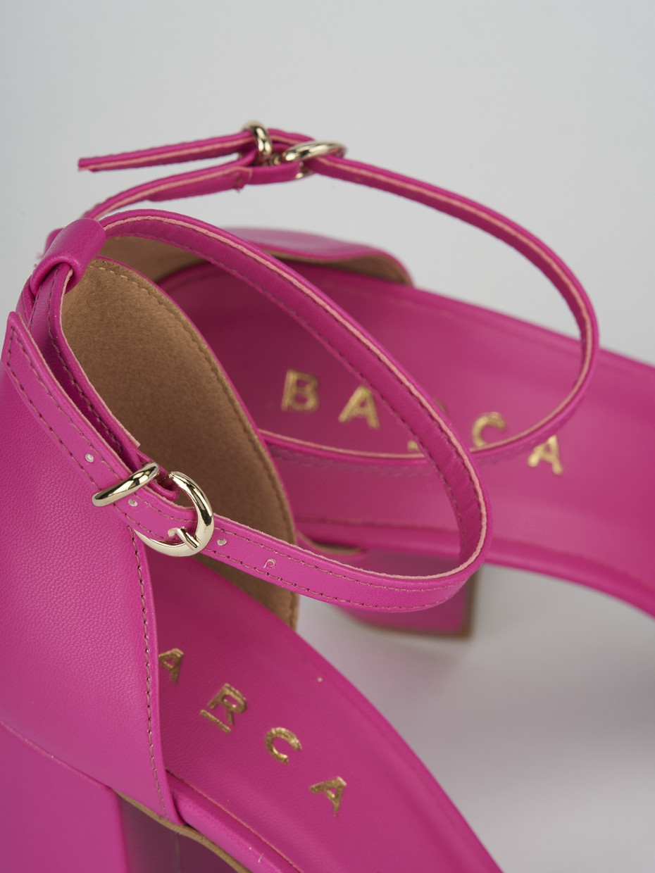 Sandali tacco 8cm pelle rosa