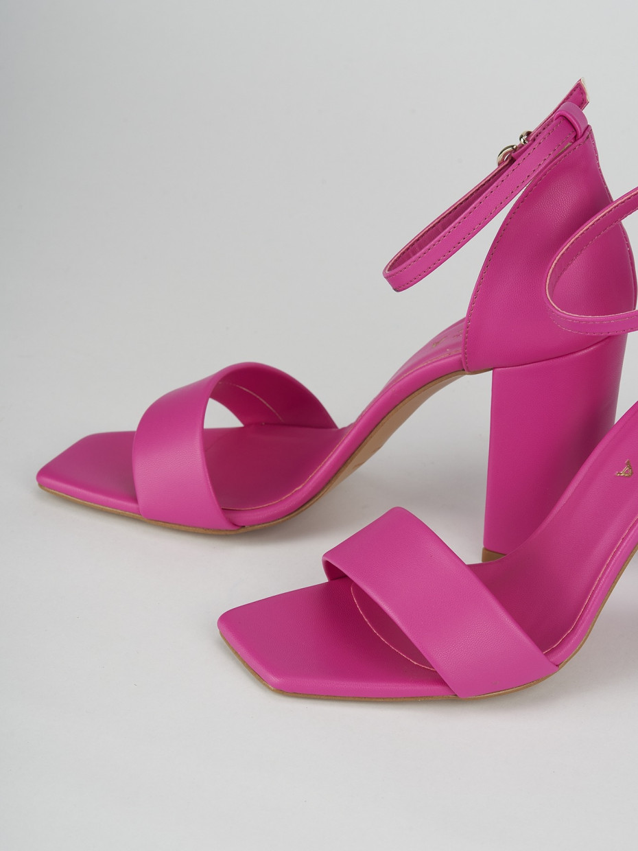 Sandali tacco 8cm pelle rosa