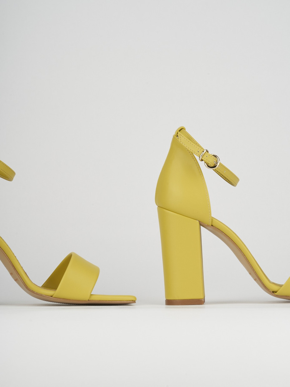Sandali tacco 8cm pelle giallo