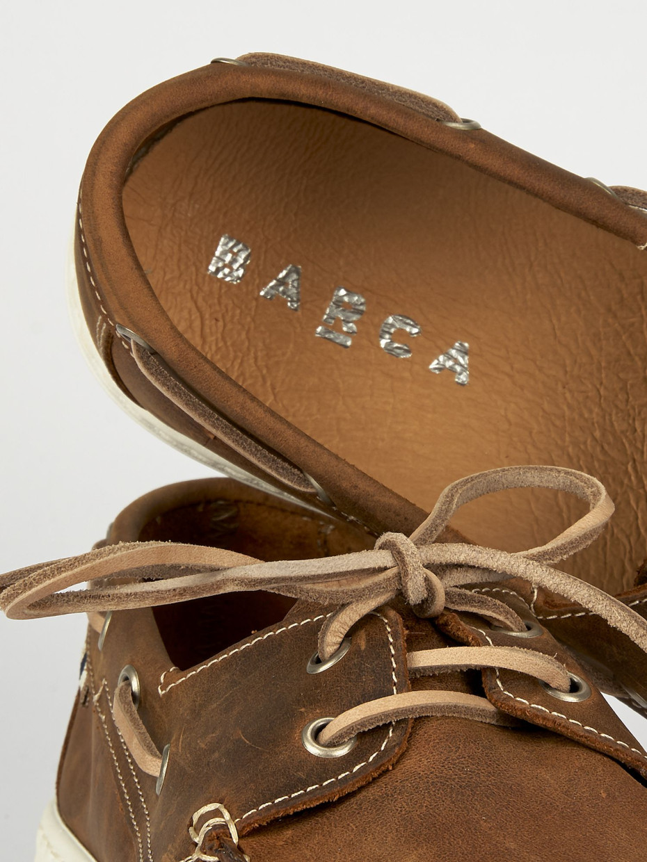 Lace-up shoes heel 1 cm brown nabuk