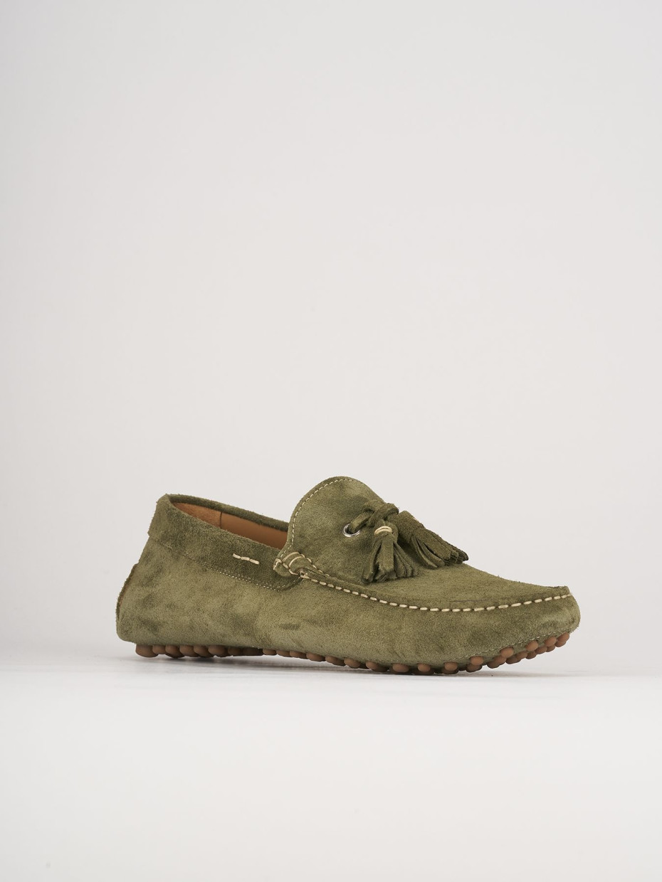 Loafers green chamois