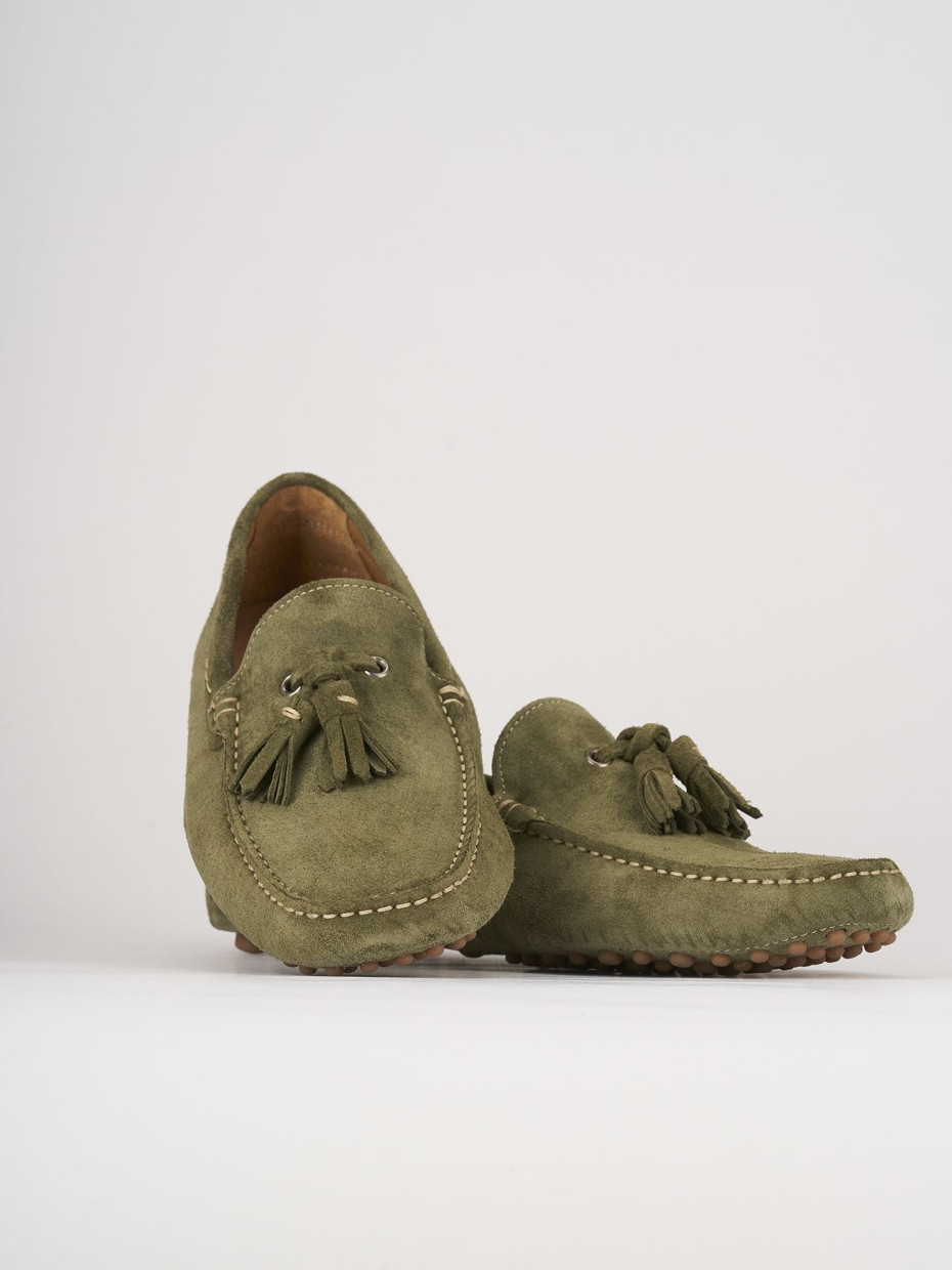 Loafers green chamois