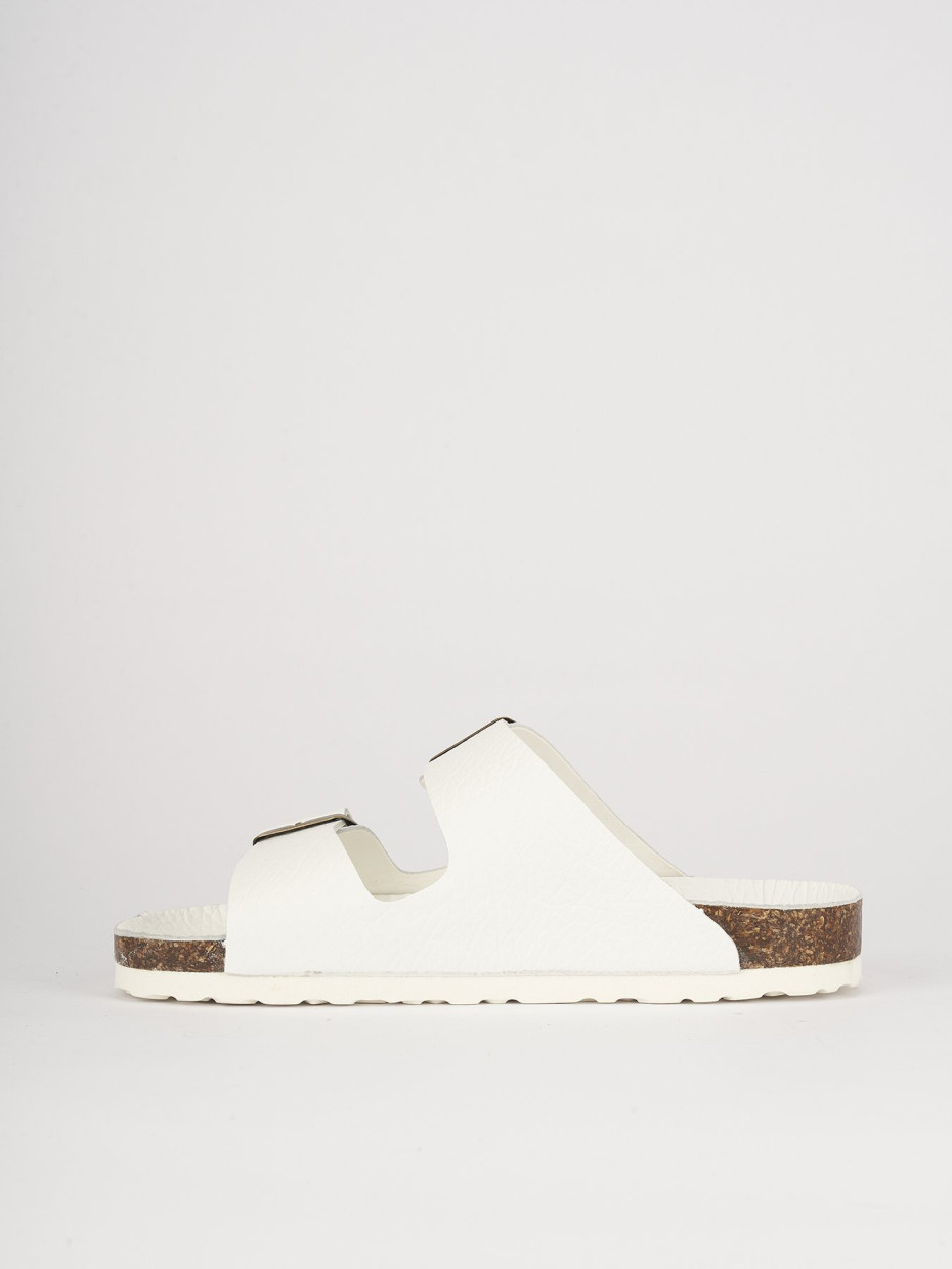 Slippers white leather