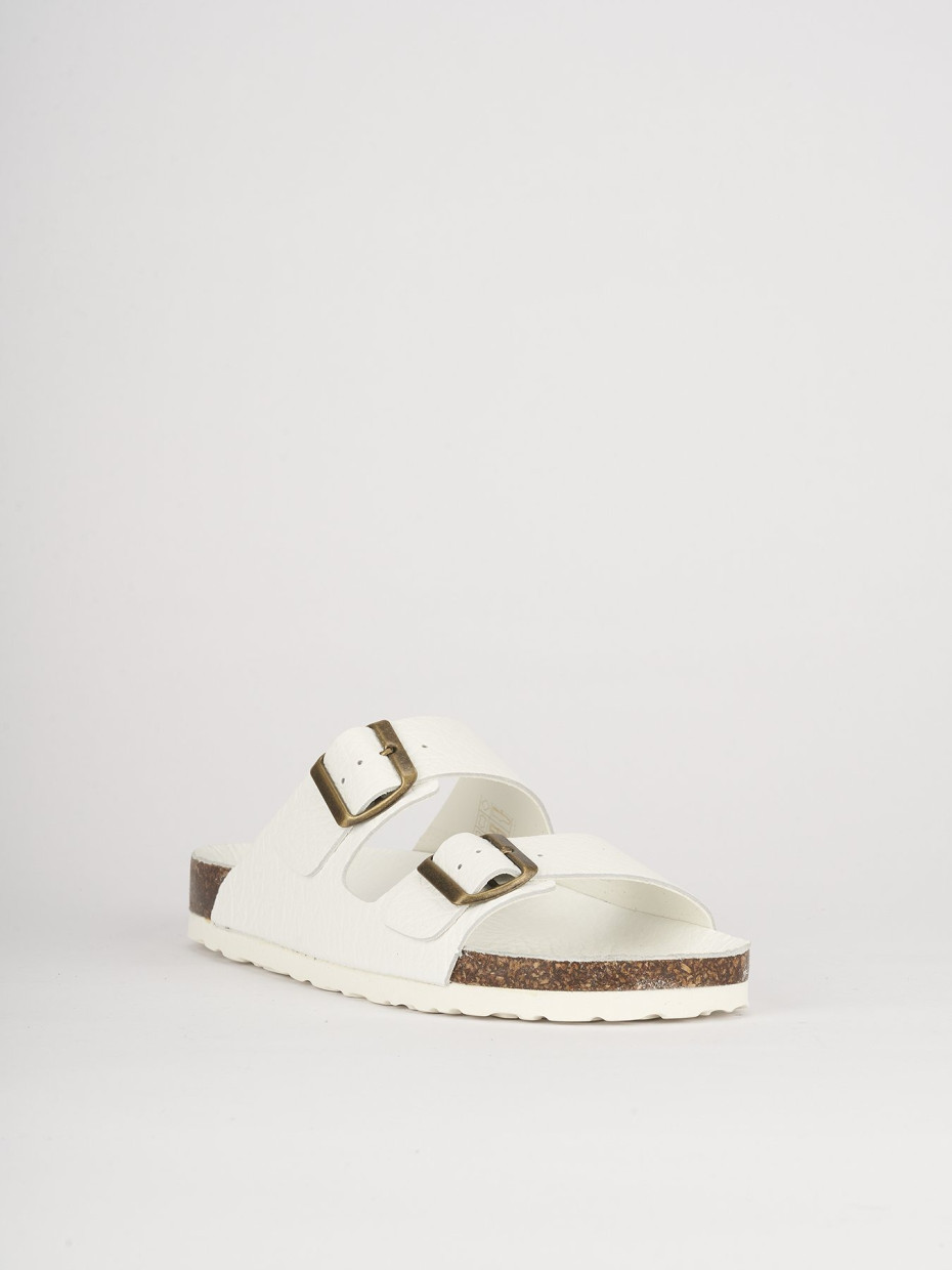 Slippers white leather