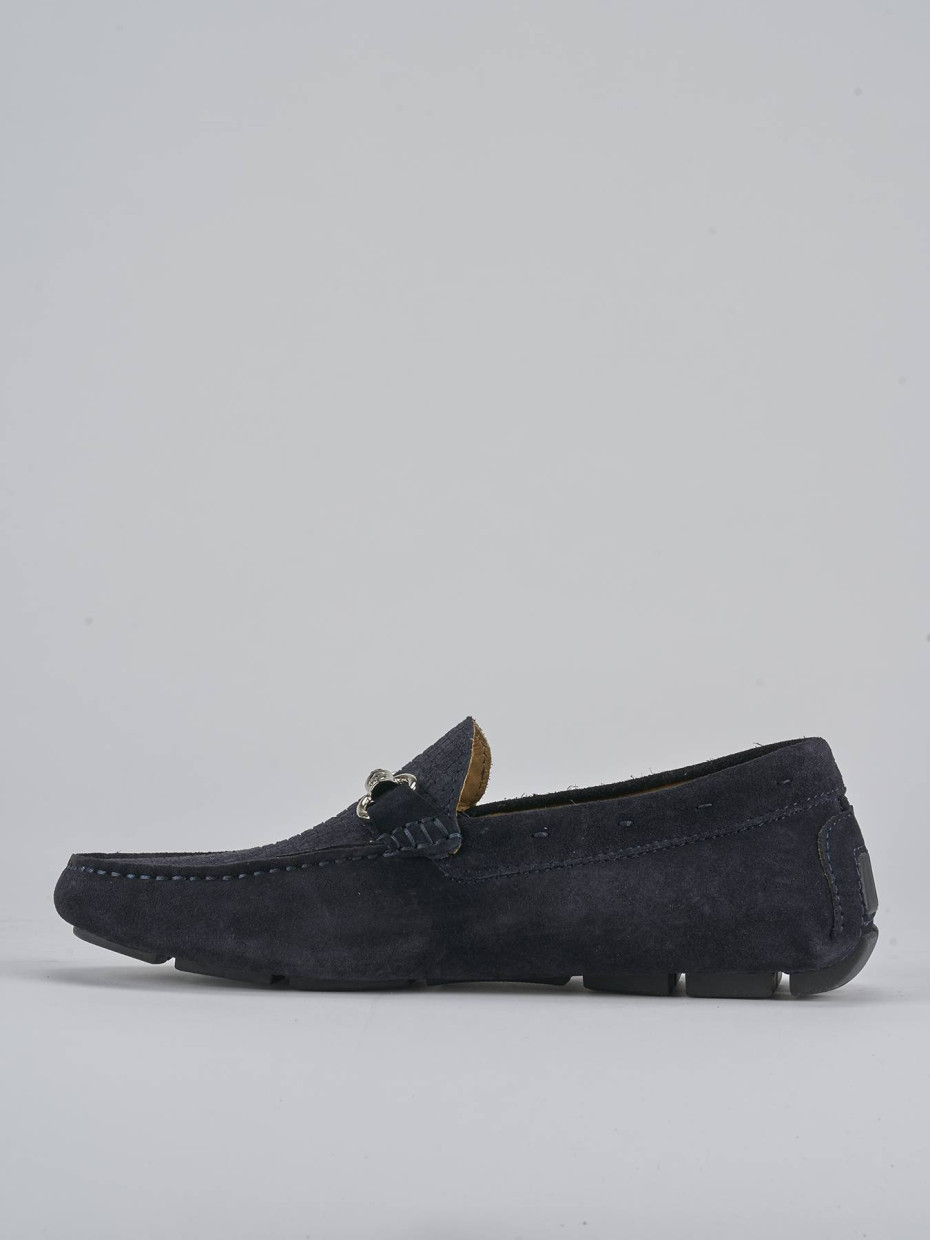 Mocassini camoscio blu
