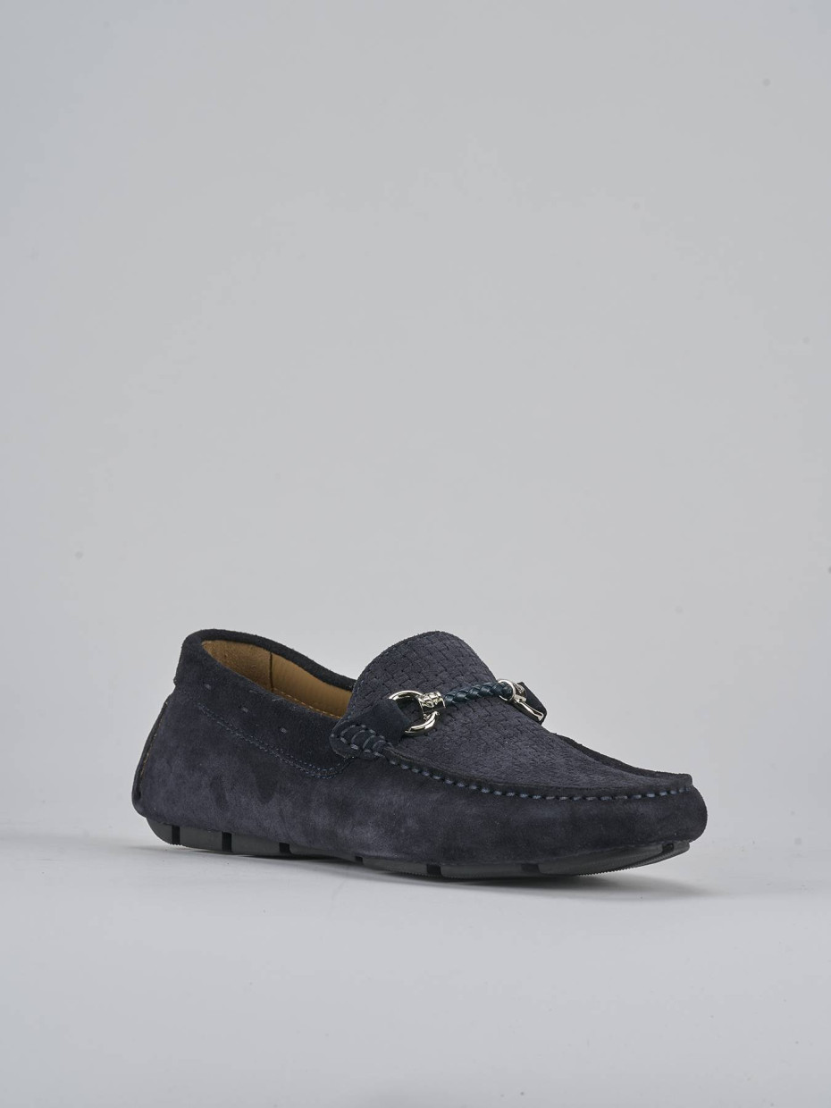 Mocassini camoscio blu