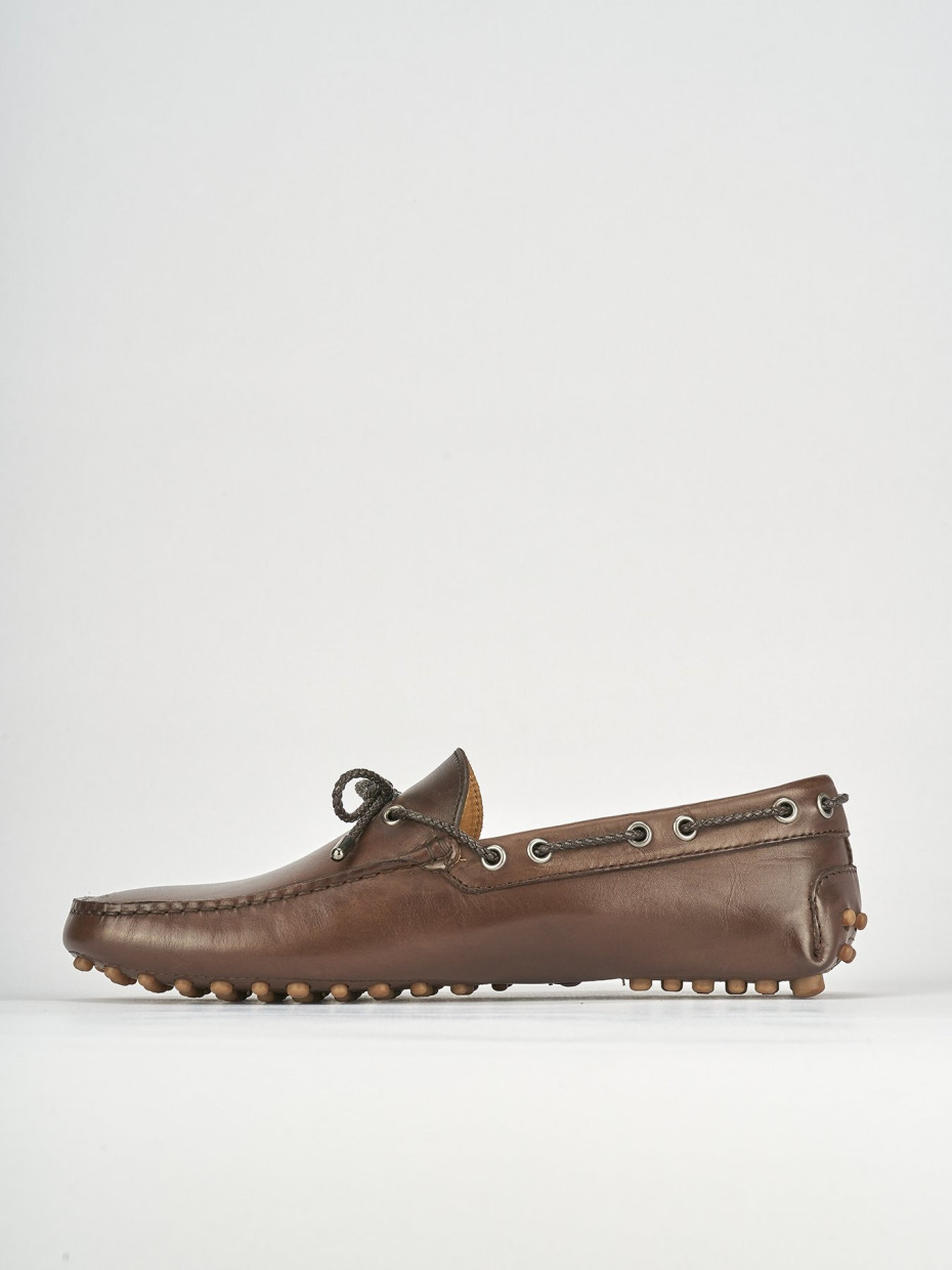 Loafers dark brown leather