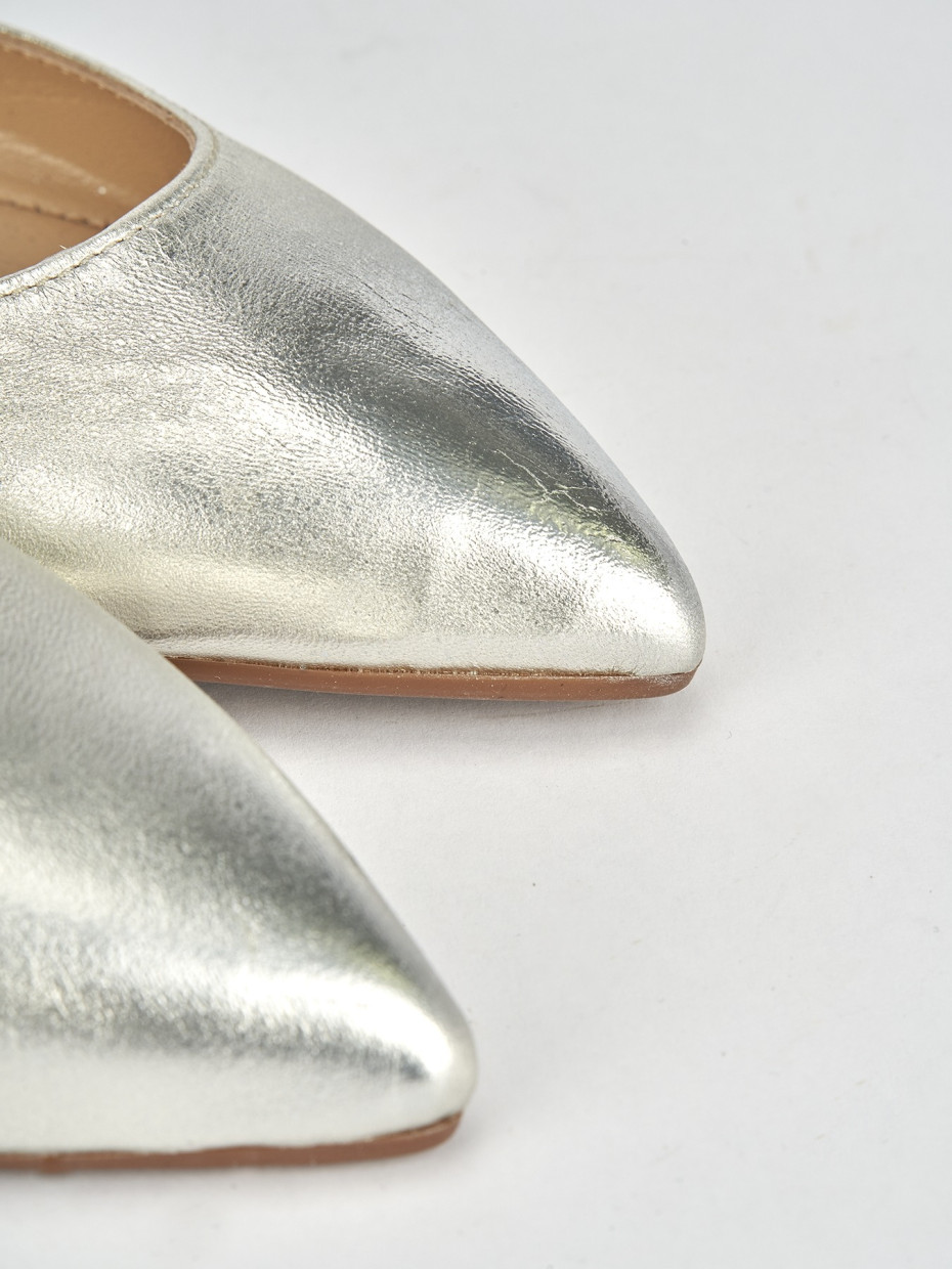 Flat shoes woman heel 1 cm gold leather Barca Stores